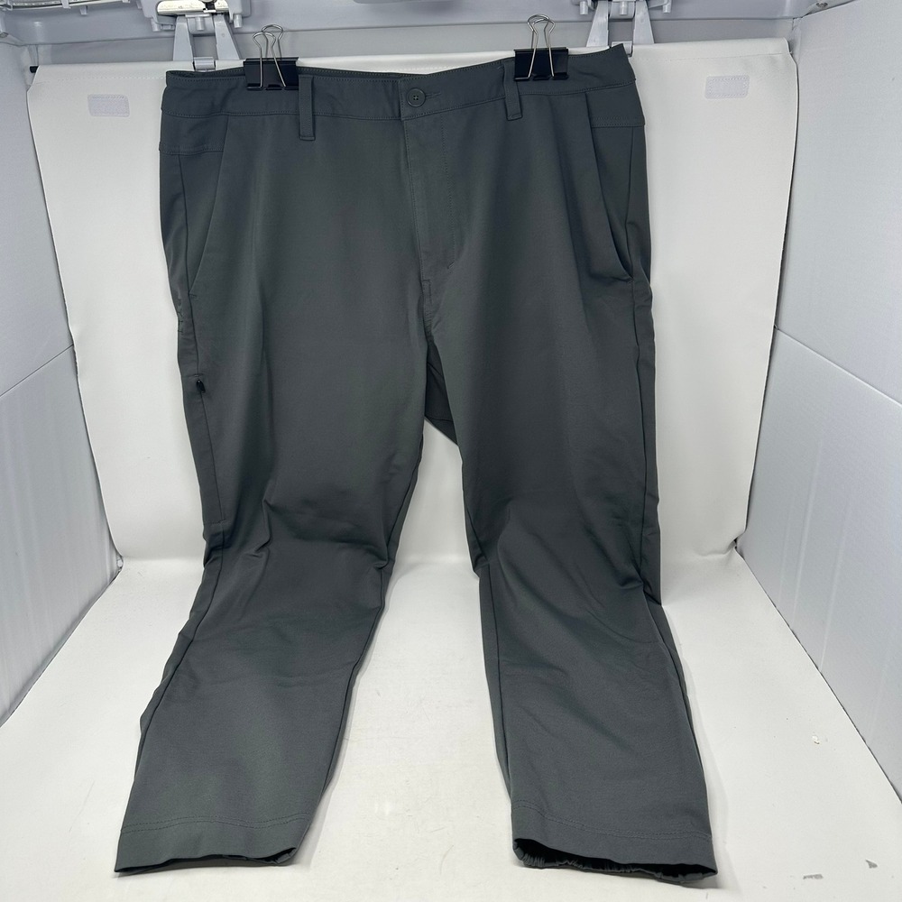 BYLT Premium Basics Pants Men 38 Grey Everyday Pant Tapered Stretch Chino
